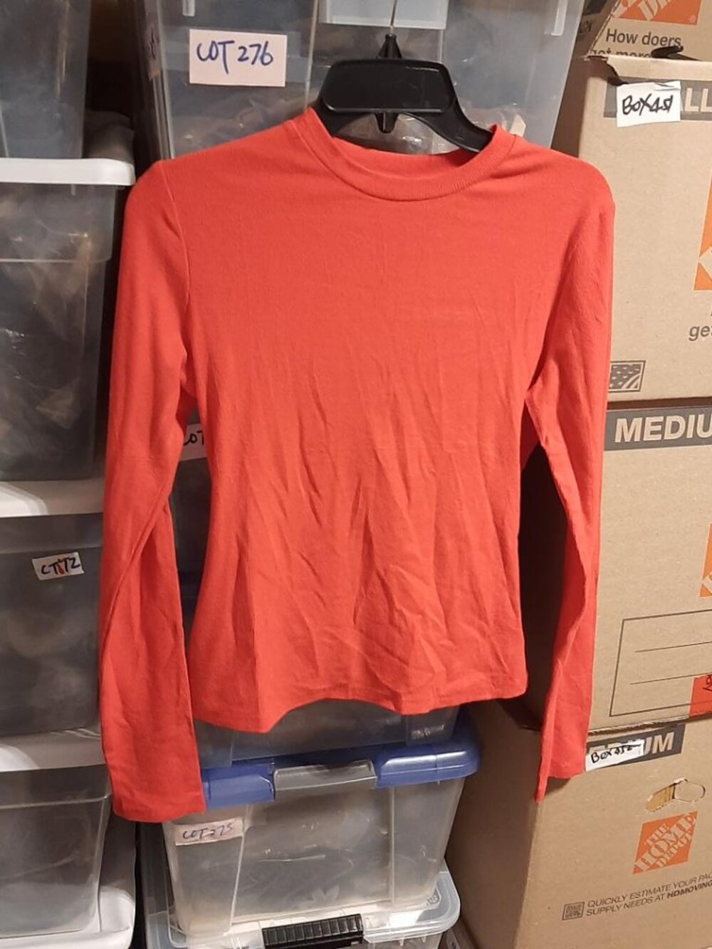 Vintage Women Long Sleeve Knit Red Size XL